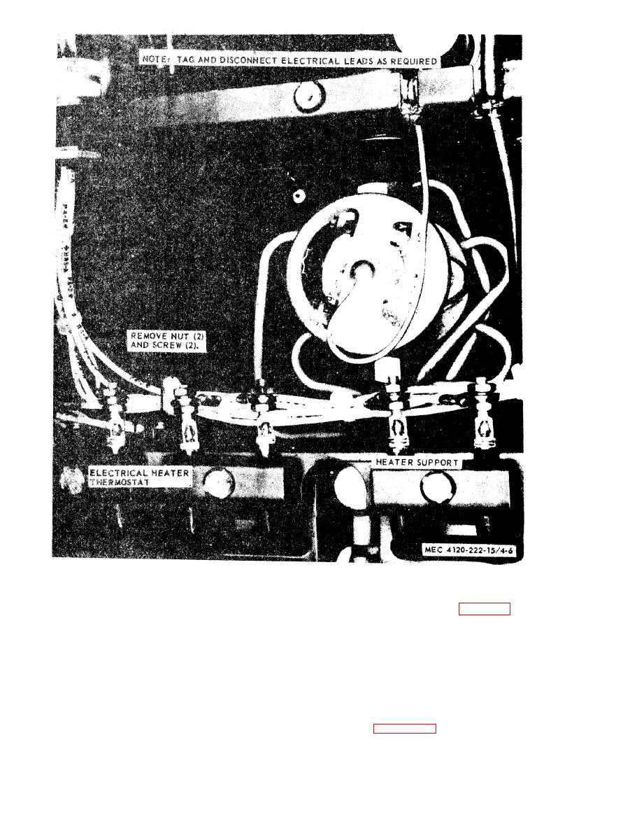 Figure 5-6. Electrical heater thermostat removal and installation.